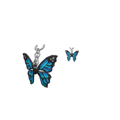 Roblox Item Blue Butterfly Earrings