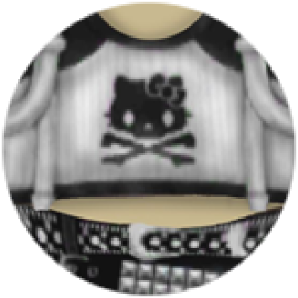 Roblox T-shirt black hello kitty skull grudge ⛓🖤 - Roblox