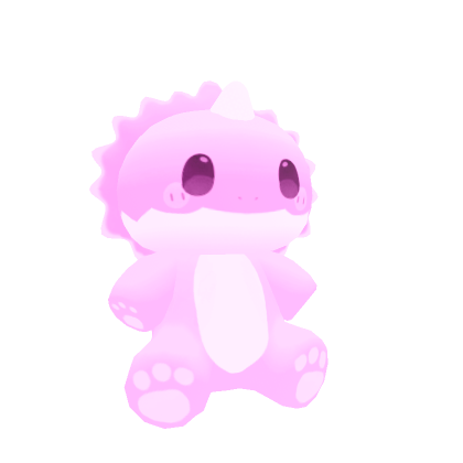 Roblox Item Cute Pink Dino (Shoulder)