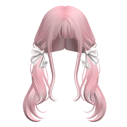 Low Pigtails with Ribbons(Pink)'s Code & Price - RblxTrade