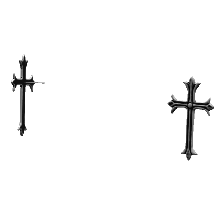 Chrome Cross Earrings | Roblox Item - Rolimon&rsquo;s