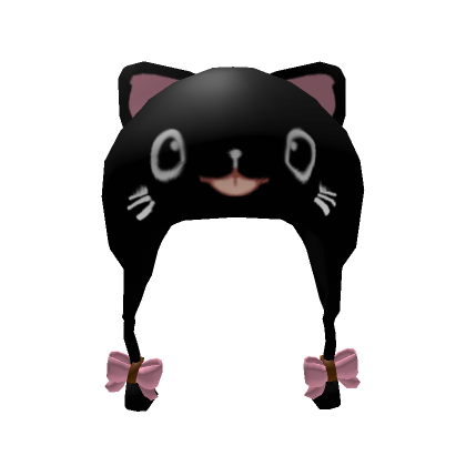 Roblox Item Cute Black Kawaii Kitty Beanie