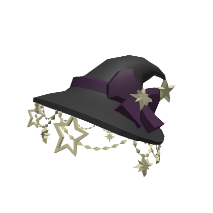 Starry Gold Halloween Witch Hat | Roblox Item - Rolimon's