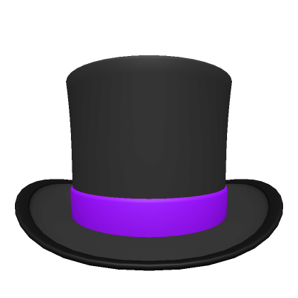 Roblox Item Black Purple Top Hat