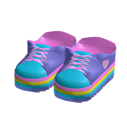 Pastel rainbow shoes on sale