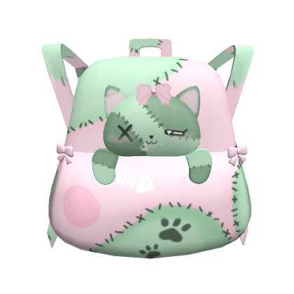 𐐪♡𐑂 🦴🧟‍♀️ 1.0 zombie cat creepy kitty backpack | Roblox Item - Rolimon's