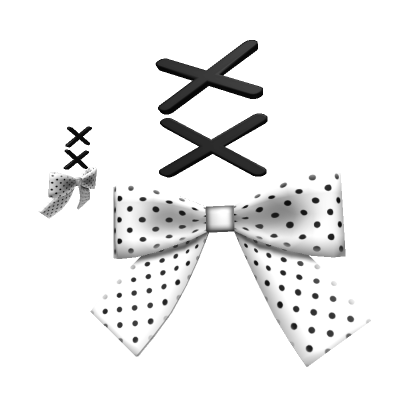 cute ribbon bow bunny ears in white
