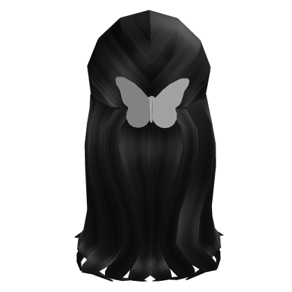 Black Hair w Butterfly Clip
