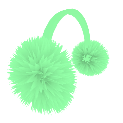 Roblox Item Green Fluffy Earmuffs