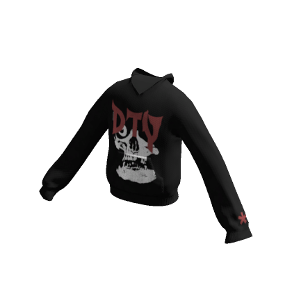 Divide The Youth - Black Skull Hoodie | Roblox Item - Rolimon's