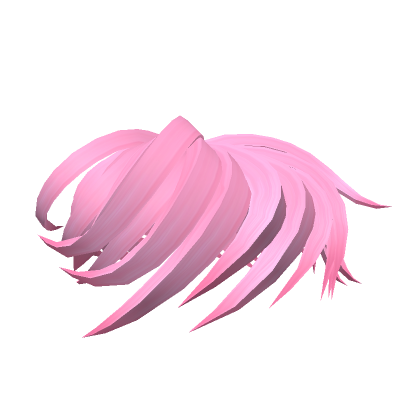 Roblox Item Pink Messy Hairstyle Anime