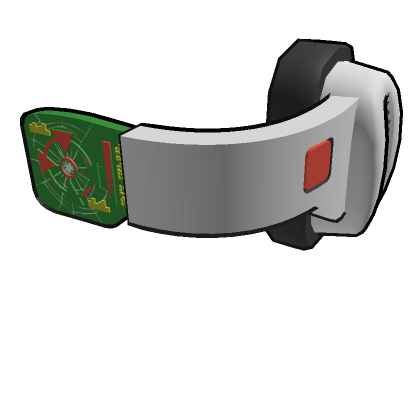 Roblox Item Animated Cracked Green and Red Scouter