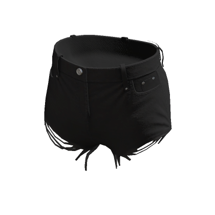 Denim Ripped Shorts Black s Code Price RblxTrade