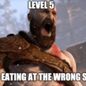 kratos caindo meme