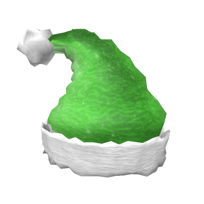 Roblox Item Fluffy Green Santa Hat