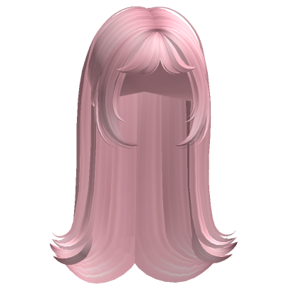 Long Sleek Vamp Hair w/ Bangs (Pink)
