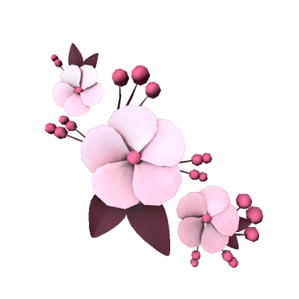 🤍 Cute Pink Cherry Blossom Floral Hairpin | Roblox Item - Rolimon's