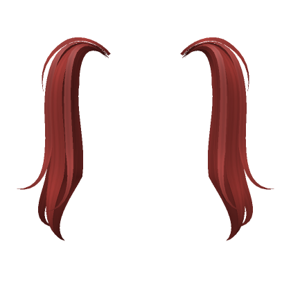 Messy Pigtail Extensions in Red - Roblox