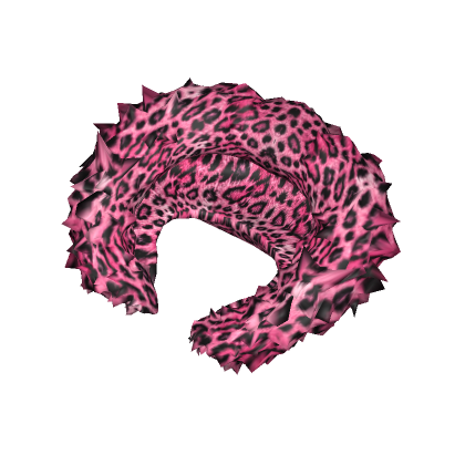 Roblox Item [3.0] Pink Leopard Fur Hood