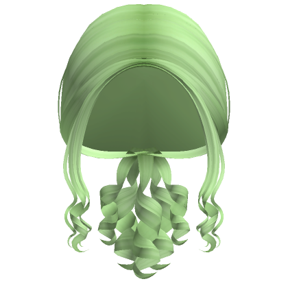 Roblox Item Low Lovely Lamb Curly Ponytail (Light Green)