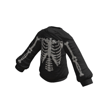 Black Oversized Skeleton Sweater | Roblox Item - Rolimon's