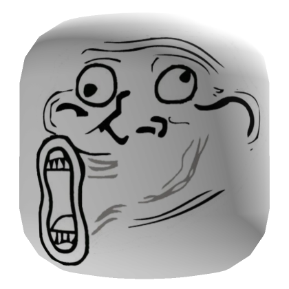 Trollface  Roblox, others, face, text, smiley png