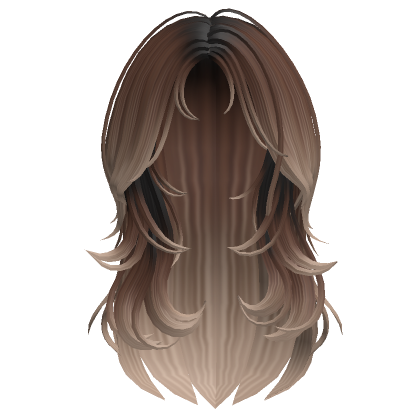 Mermaid Wolfcut Messy Layered Hair Brown Ombre | Roblox Item - Rolimon's