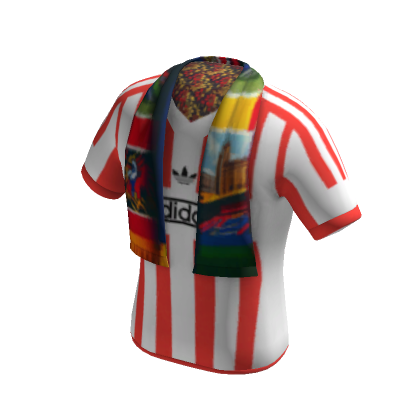Roblox Item adidas Red & White Shirt and Long Scarf