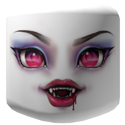 Red Vampire MakeUp Girl Face - Roblox