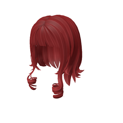 Red Wavy Girl Hair - Roblox