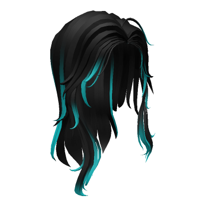 Huge Dark Blue Long Hair With Twin Buns (From LGCo - ROBLOX