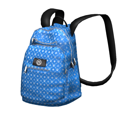Blue top designer backpack