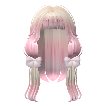 Roblox Item ♡ Chi's Fluffy Strawberry Blonde Hair With Bow 