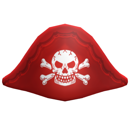 Roblox Item Classic Pirate Bicorne, Red