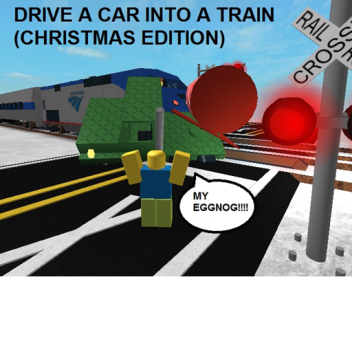 Conduce un coche en un tren
