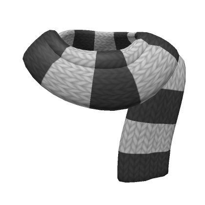Roblox Item Black and White Knit Scarf (1.0)