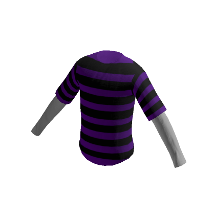 Classic Layered Shirt w/ Purple and Black Stripes's Code & Price ...
