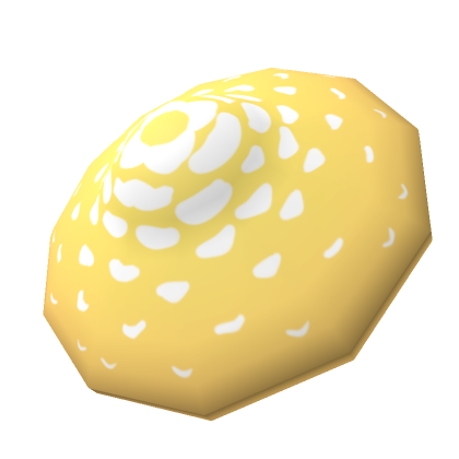 Roblox Item Oversized White Speckle Mushroom Hat Yellow