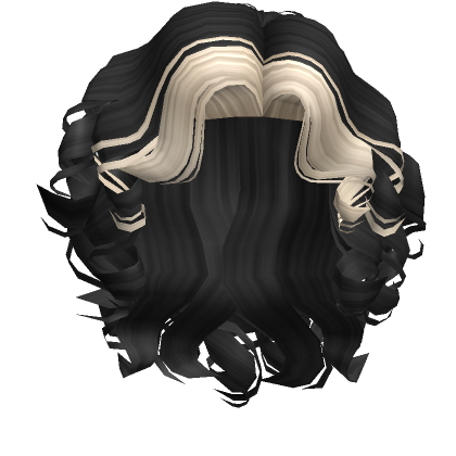 Curly Hippie Mullet Loira Preta - Roblox