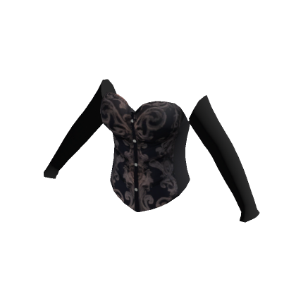 Roblox Item Shoulderless Goth Corseted Top