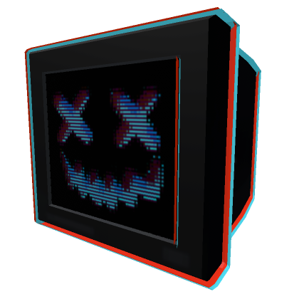 Roblox Item 3D Glitch TV Head - Red to Blue Color Changing