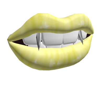 Roblox Item Vampire Lip Piercing Pastel Yellow