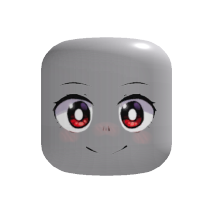 Red Charming Anime Smile Face - Roblox