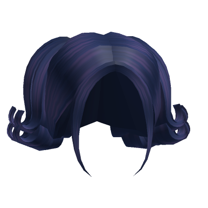 Roblox Item Cute Curly Pigtails Aesthetic Hair Navy Blue