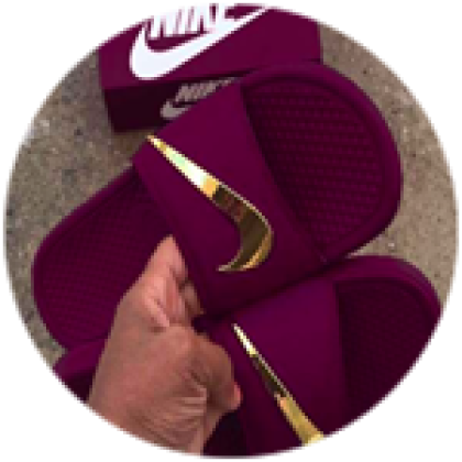 Nike benassi burgundy sales