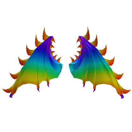 Roblox Item Spiked Curled Rainbow Dragon Wings