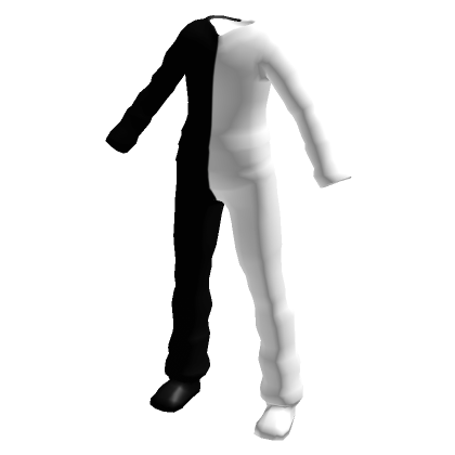 Half black half white jumpsuit store