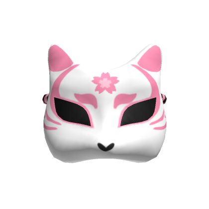 Roblox Item Pink Kitsune Mask Front