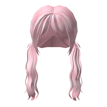 Curly Wavy Pigtails in Pink Hair | Roblox Item - Rolimon's
