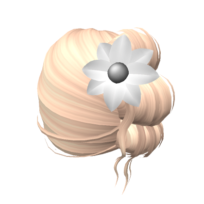 Clipped Blonde Hair With Flowers - Roblox